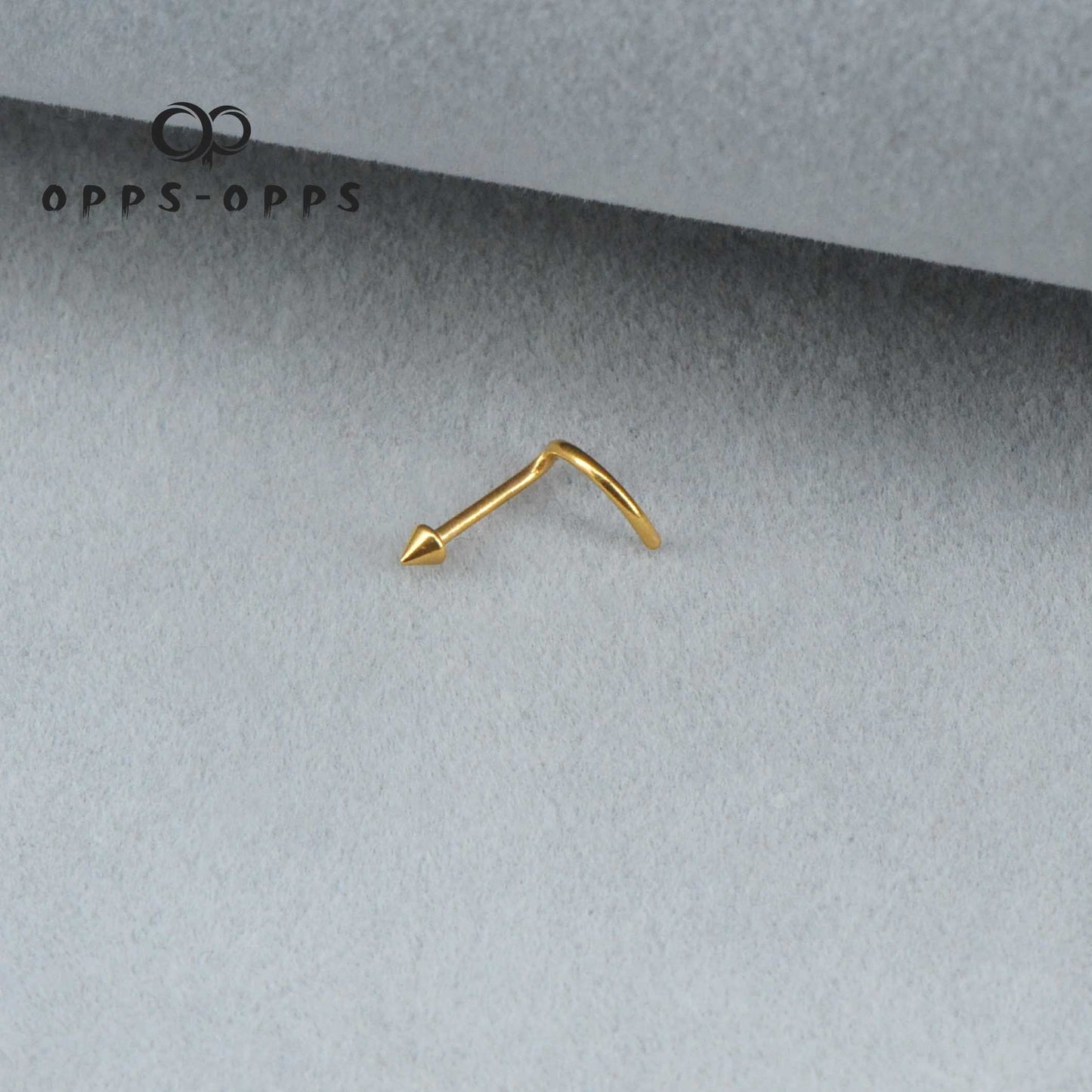 CONE END CURVES L-SHAPE NOSE STUD