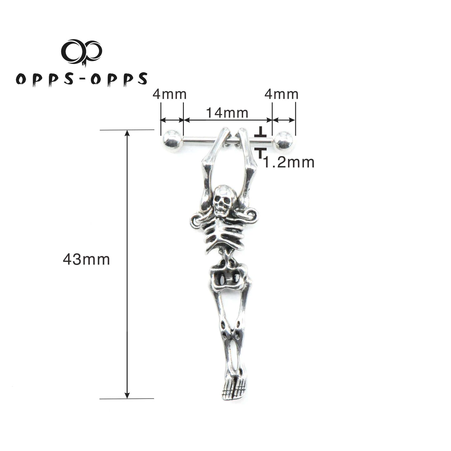 DANGLE SKELETON BARBELL