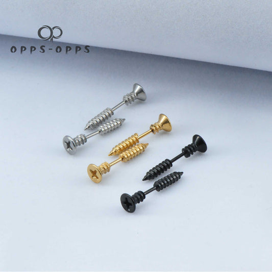 NAIL SCREW-ON EARRING