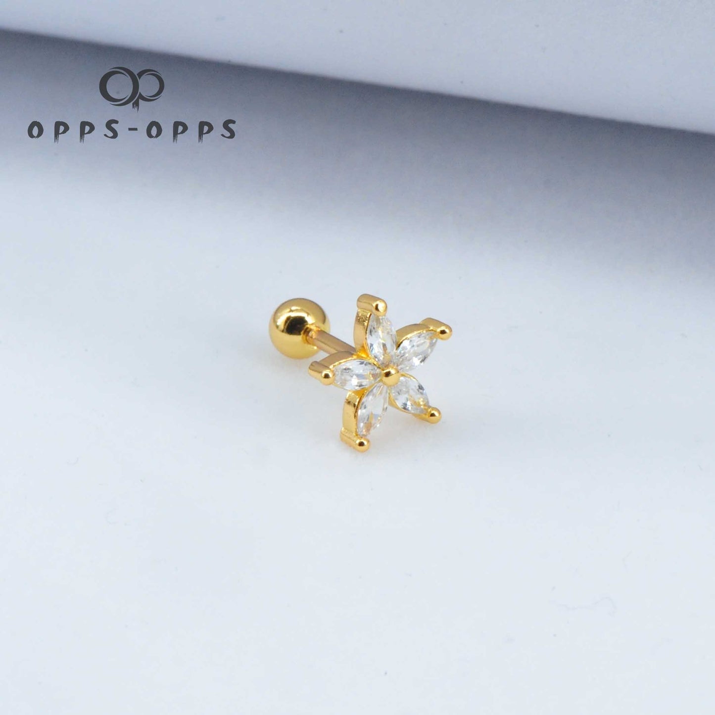 FLORAL STAR DIAMOND STUD