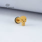 FLAT SKULL STUD EARRING