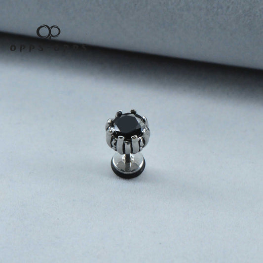 PLATE DIAMON EAR STUD