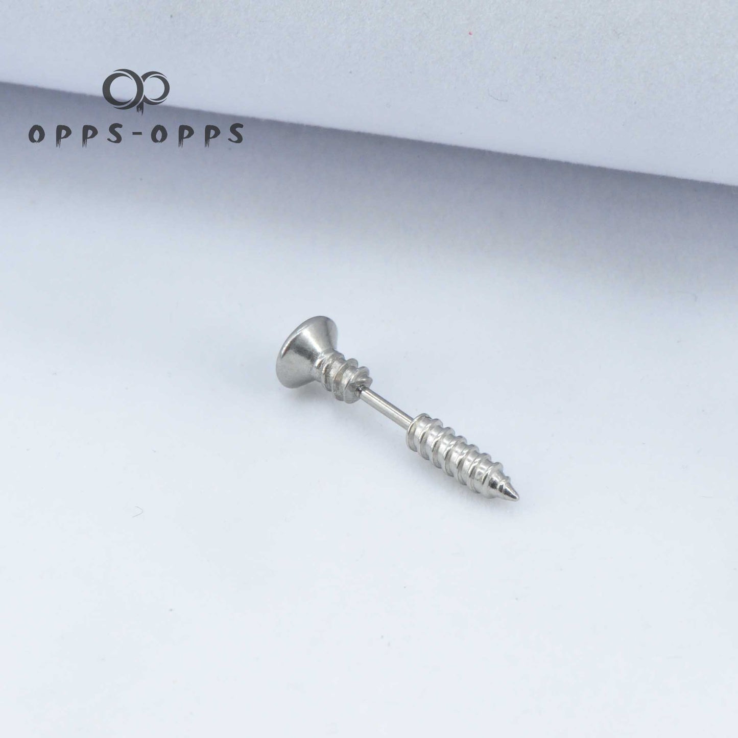 NAIL SCREW-ON EARRING