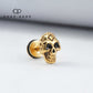 CARVING SKULL EAR STUD