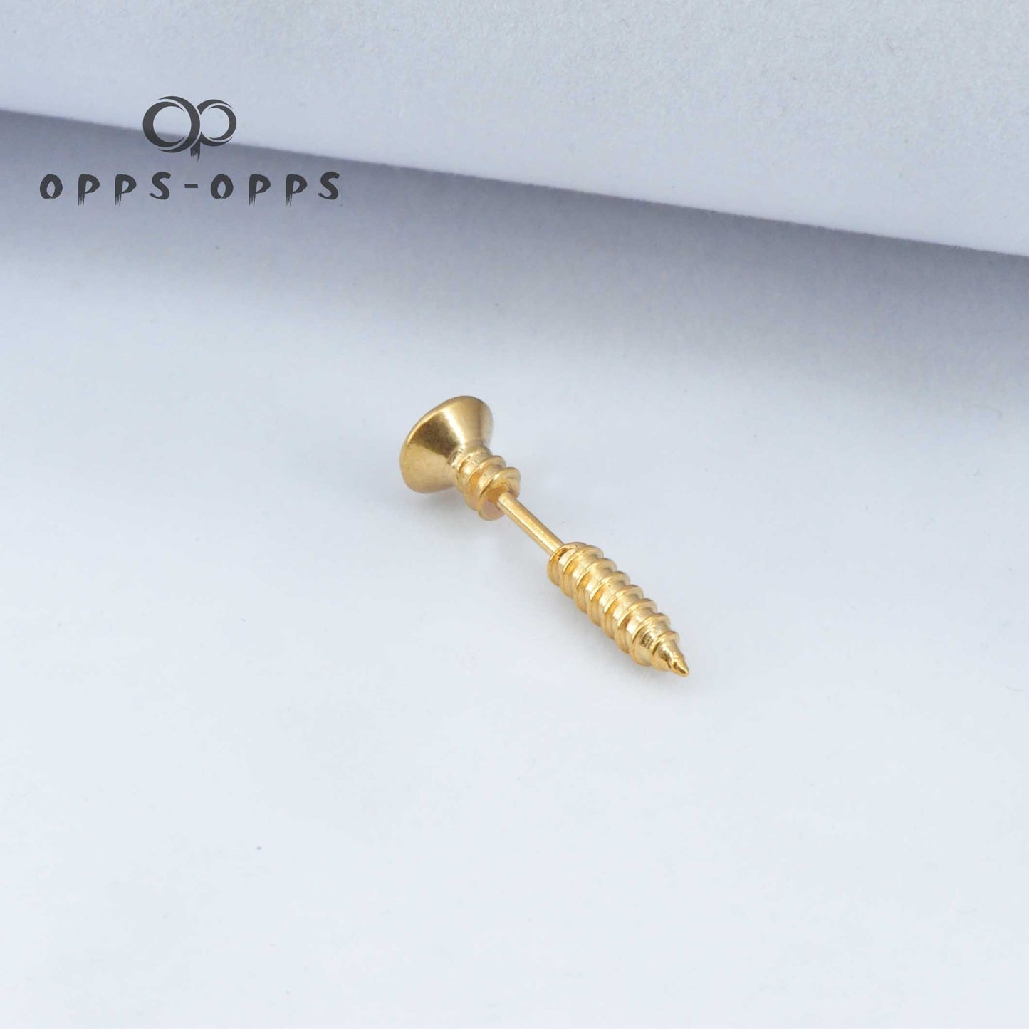 NAIL SCREW-ON EARRING