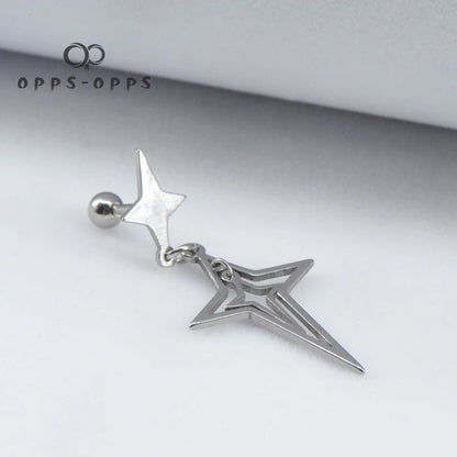 HOLLOW POLARIS DANGLE EARRING