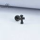 FLAT CROSS STUD EARRING