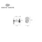 FLAT SKULL STUD EARRING