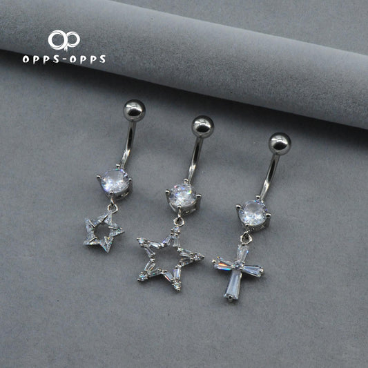 STAR DANGLE NAVAL BARBELL