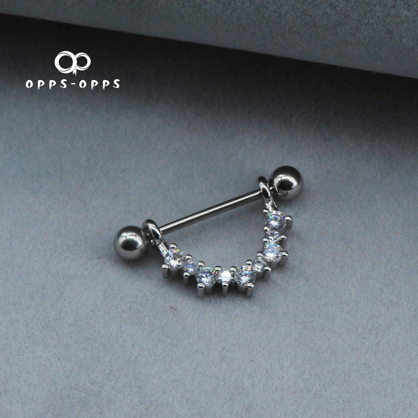 DANGLE CRYSTAL NIPPLE BARBELL