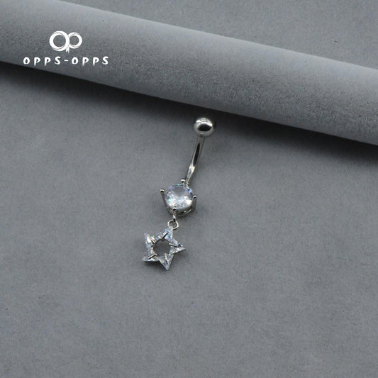 STAR DANGLE NAVAL BARBELL