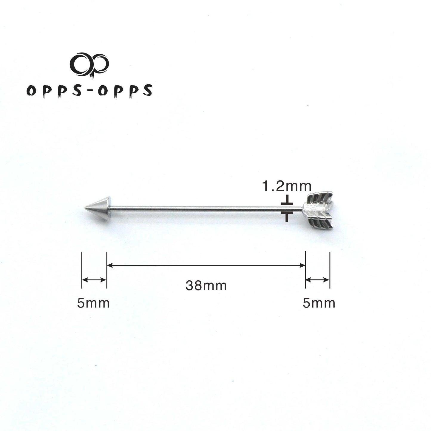 STEREOSCOPIC ARROW INDUSTRIAL BARBELL