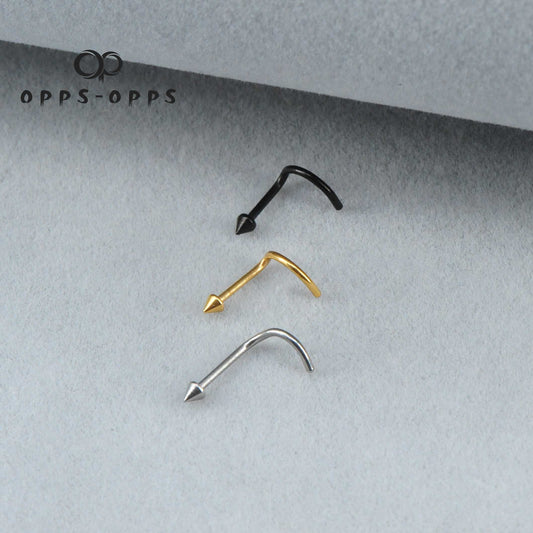 CONE END CURVES L-SHAPE NOSE STUD