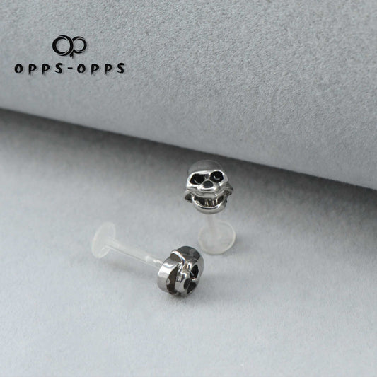 TRANSPARENT SKULL STUD