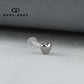 HEART TRANSPARENT STUD