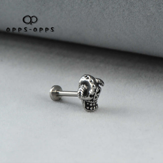 HORN SKULL STUD