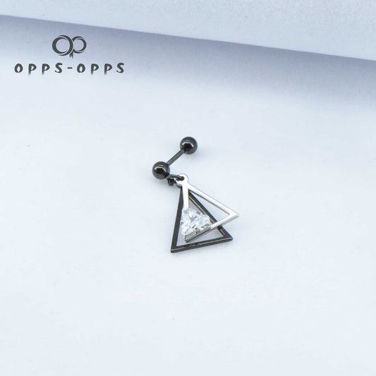 TRIANGLE DANGLE DIAMOND EARRING