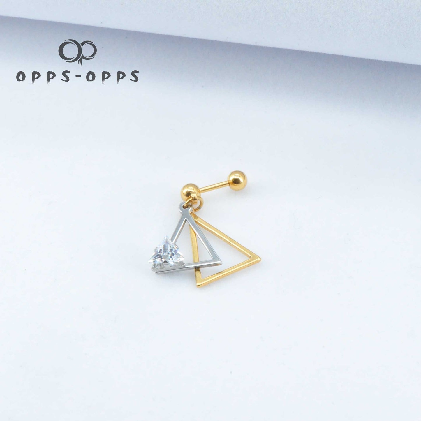 TRIANGLE DANGLE DIAMOND EARRING