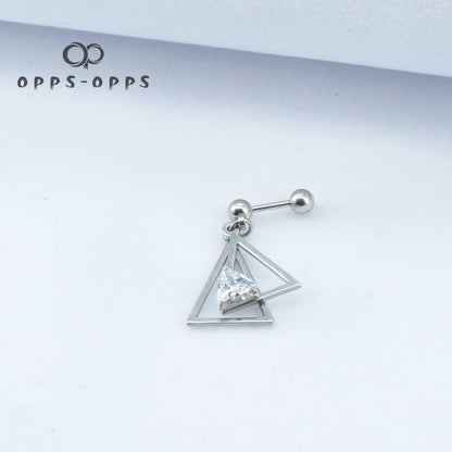 TRIANGLE DANGLE DIAMOND EARRING