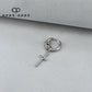 DANGLE CROSS RING PILE HOOP