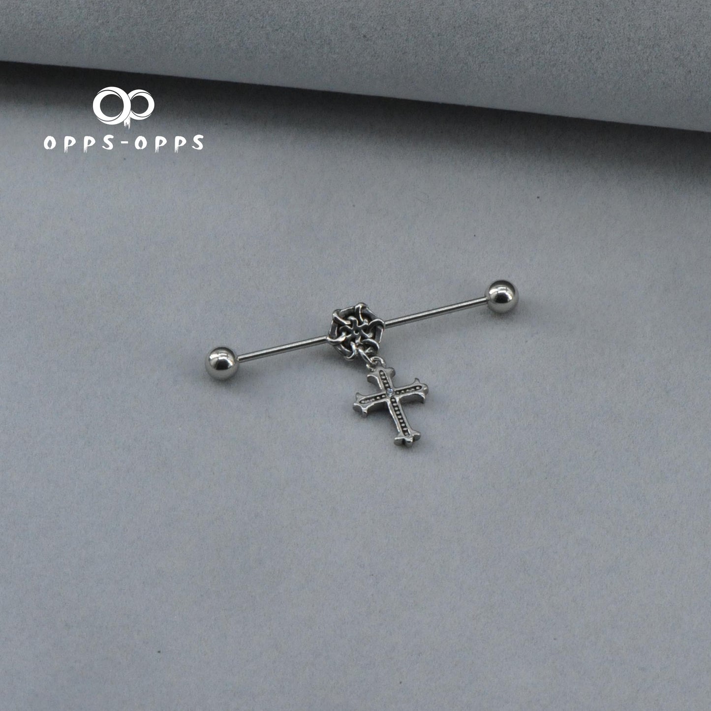 CROSS DANGLE INDUSTRIAL BARBELL