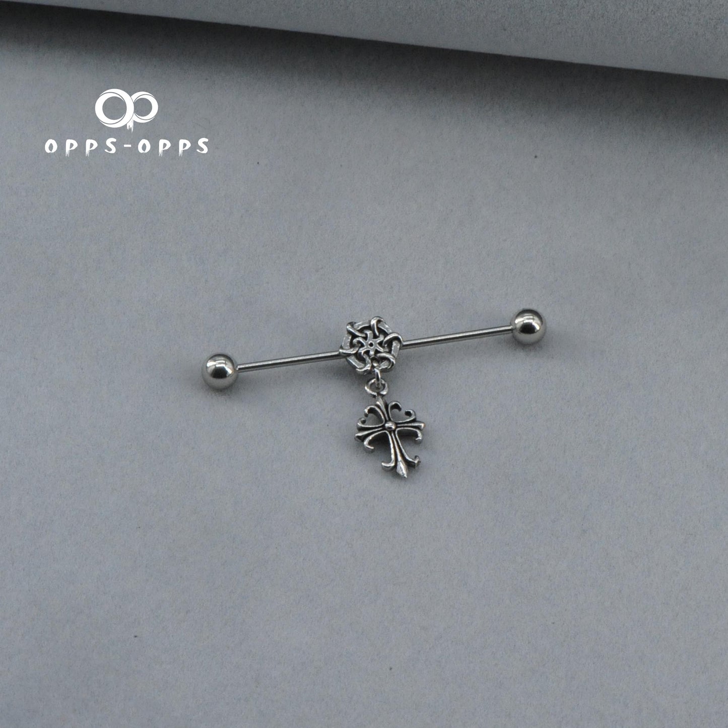 CROSS DANGLE INDUSTRIAL BARBELL