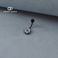 HEXAGONAL CRYSTAL NAVAL BARBELL