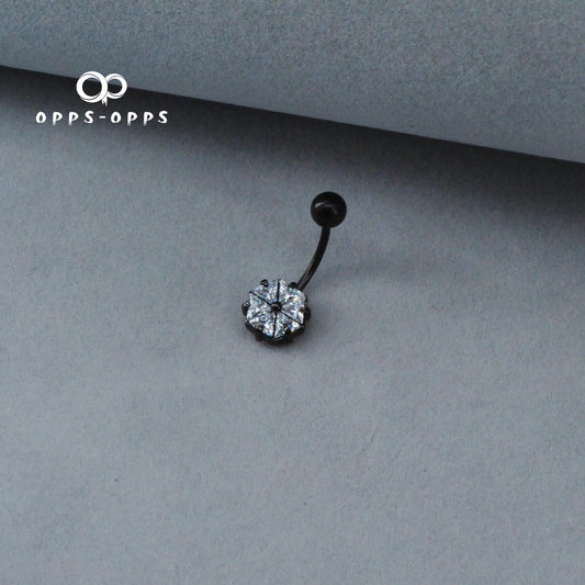 HEXAGONAL CRYSTAL NAVAL BARBELL